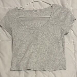 Casual Gray Women's Crop Top
